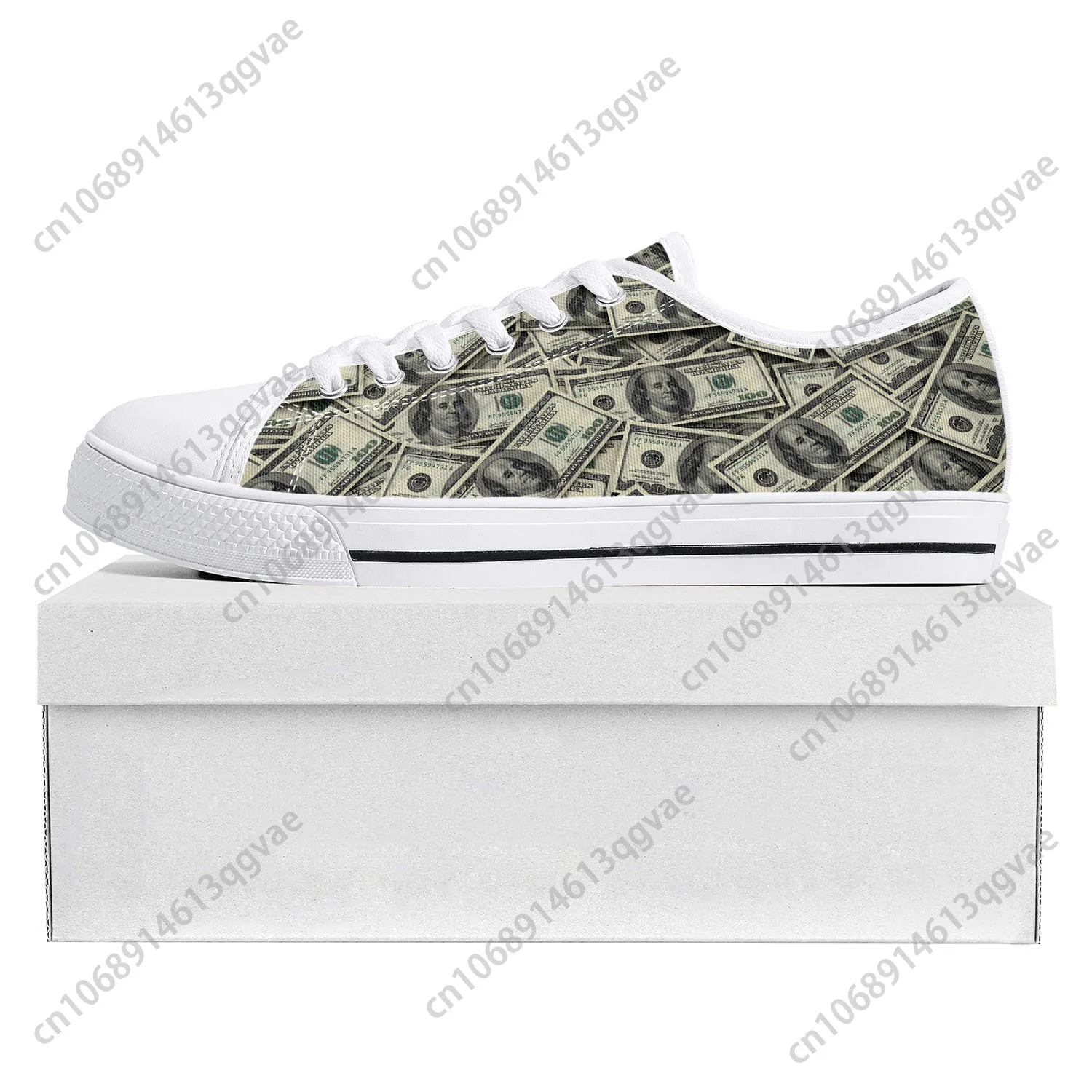 Dollar Printed Low Top High Quality Sneakers Mens Womens Teenager Canvas Sneaker  Prode Casual Couple Shoes Custom Shoe White