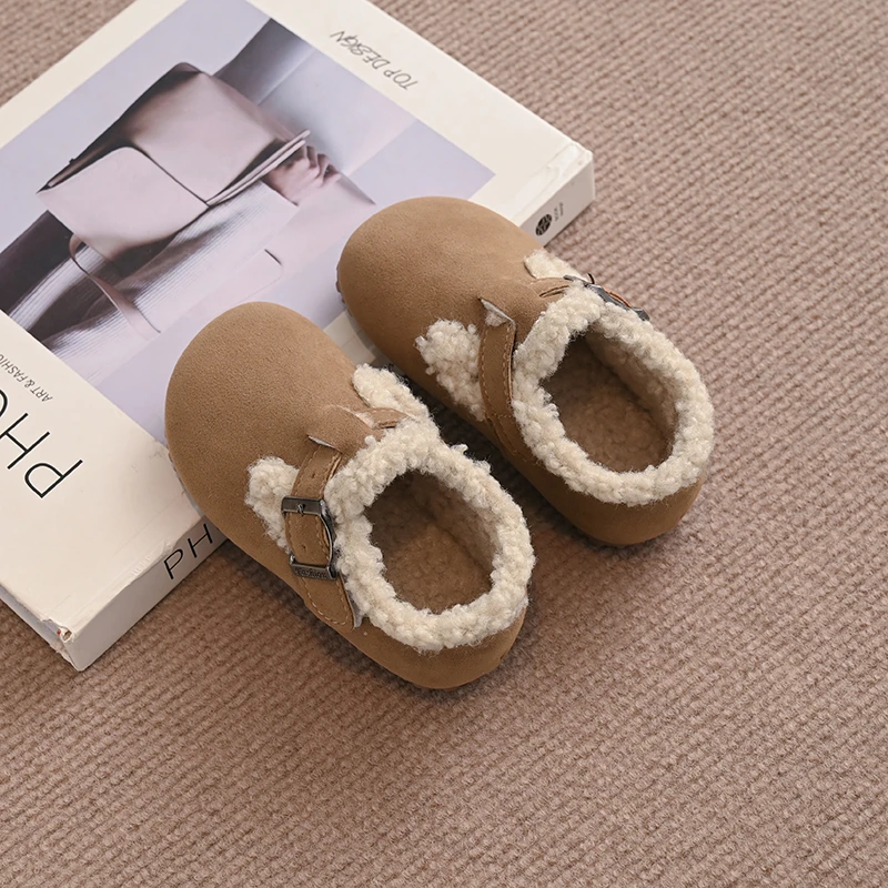 الأطفال أحذية الخريف الشتاء الاطفال الدافئة الفراء...