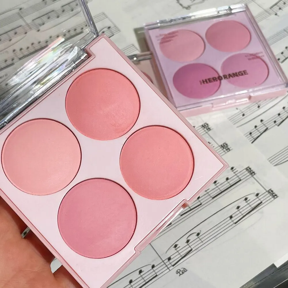 4 Colors Blush Powder Face Makeup Set Mixed Sweet Warm Colors Matte Cheek Powder Facial Beauty Cosmetic Makeup Blush 2