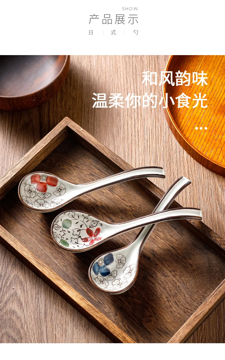 Set 5 Cucchiai Legno Stile Giapponese - 22.5cm Per Cucina E Tavola - Foto 8