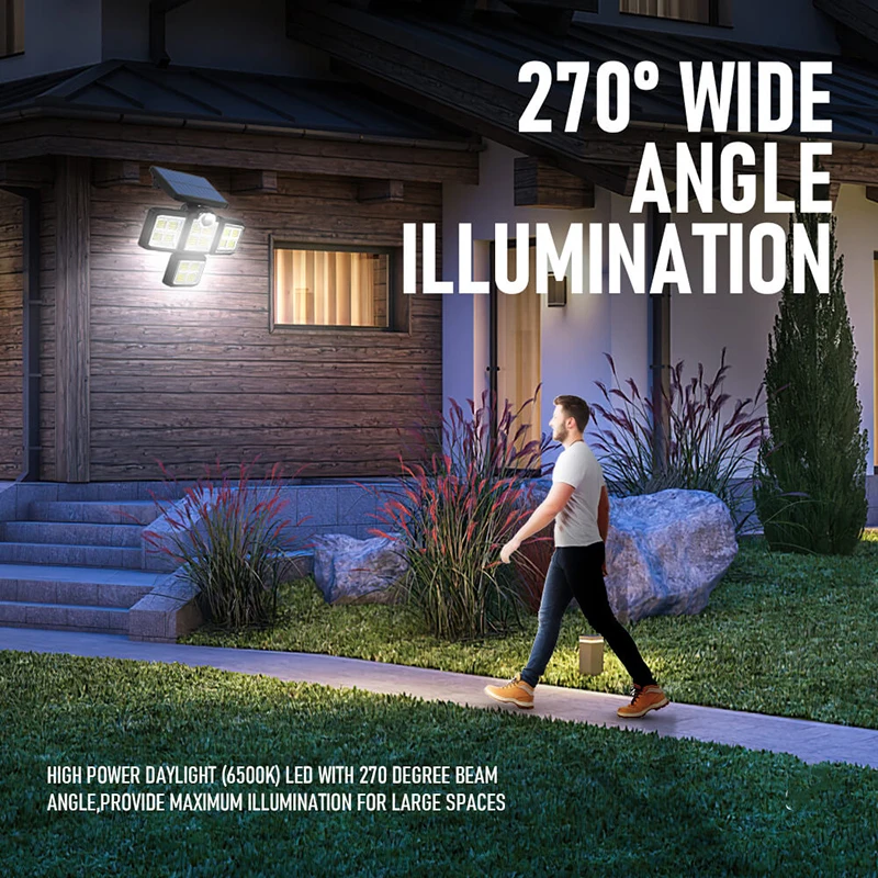 Foco Luz Led Sensor Movimiento 270° Exterior Jardín HOGAR