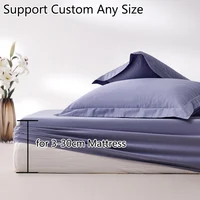 Drap-housse en coton égyptien 800TC, avec bande élastique, drap de lit de couleur unie, housse de matelas de luxe, 100/140/160/200x200cm 4