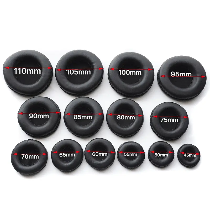 Ear Pads For Headphones Covers Sponge Leather Foam Cushion 40mm 50mm 55mm 60mm 65mm 70mm 75mm 80mm 85mm 90 95 100 105mm 110mm - Image 2