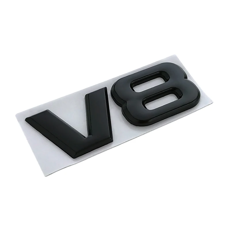 3d Chrome Black Logo V6 V8 Emblem Decals For Toyota Camry Highlander Land Cruiser Fender Trunk V8 V6 Badge Sticker Accessories