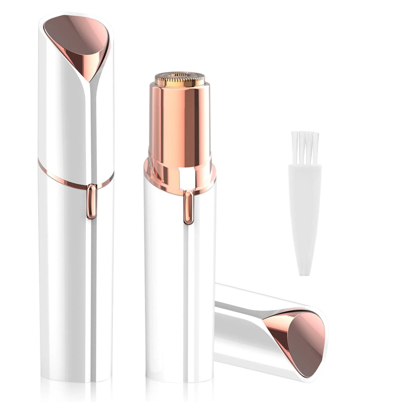 גימור מסרק שיער מגע חשמלי לנשים עם תאורת LED מיידית וחסרת כאב כלי הסרת שיער נייד לשפתון