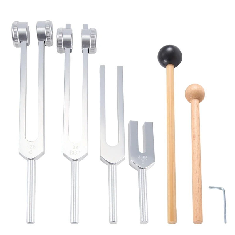 

Набор вилок для настройки (128 Гц, 136,1 Гц, 528 Гц, 4096 Гц), 4 шт.