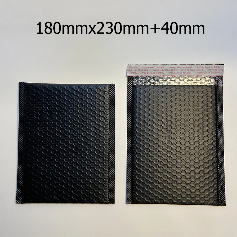 GSSUSA Black Bubble Mailers 4x8" Inches 50 Pack, Usable Size 4X7" Bubble Envelopes For Small