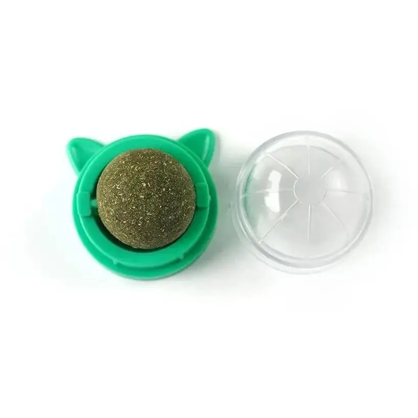 1 Pcs Natural Catnip Cat Wall Stick-on Ball Treats Healthy Natural Removes Hair Balls To Promote Digestion Pet Cat Grass Snacks