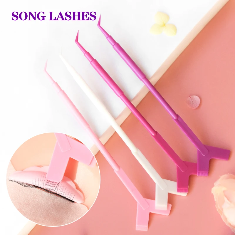 

SONG LASHES Y-shaped Leshes Picker PP Material Grip Light Carding Needle Picking and Pressing Three in One Multi-function