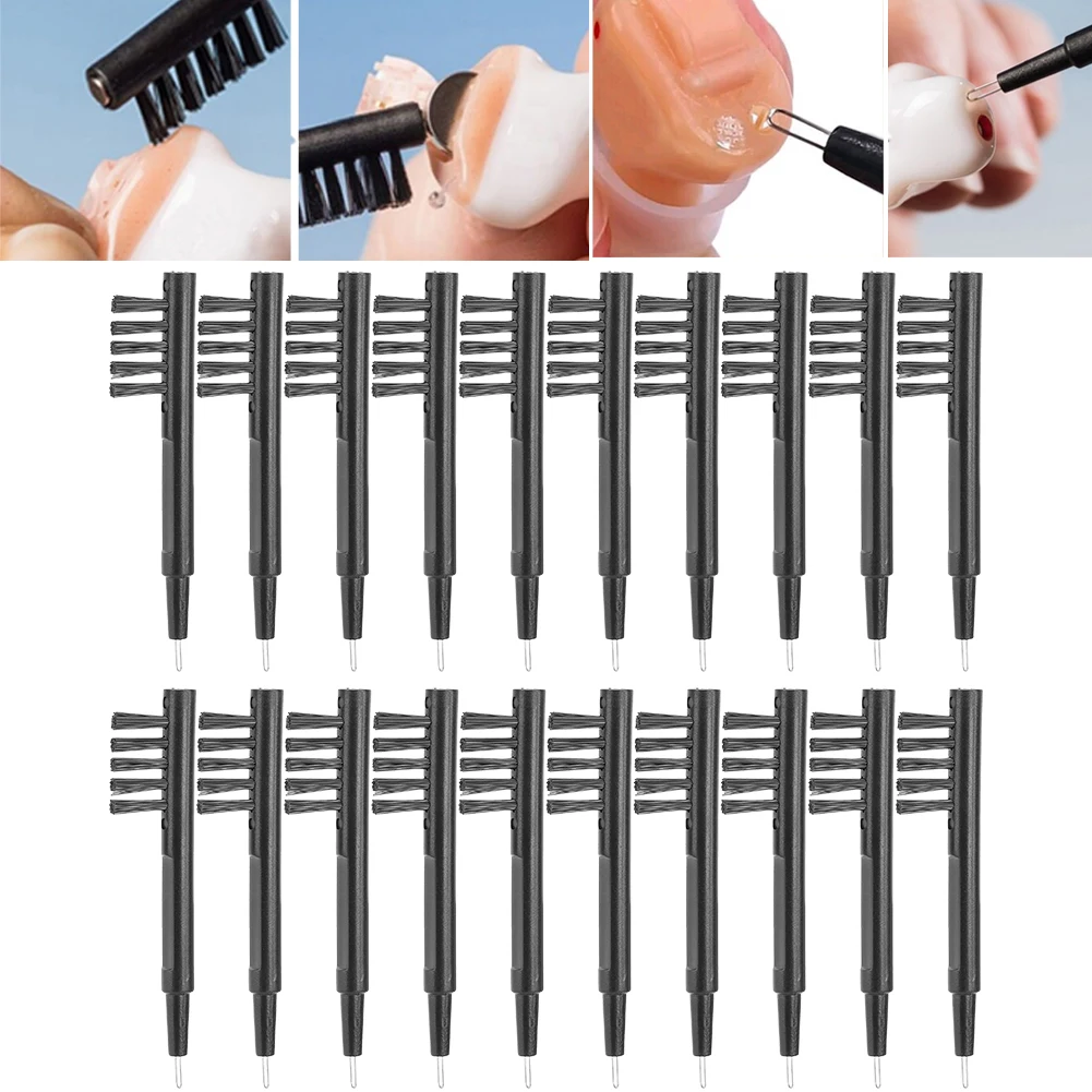 20pcs Hearing Amplifier Cleaning Brushes with Wax Magnet Hearing Aid Brush Set Accessory Earbuds Headphone Ear Care