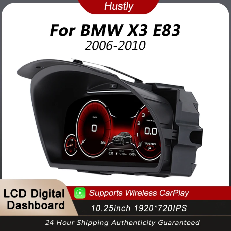 Panel de Instrumentos Digital para BMW X3 E83 2006-2010, Cabina Virtual, Velocímetro, Compatible con CarPlay, Plug and Play 1