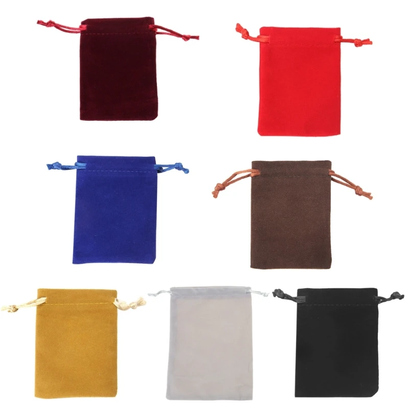 벨벳 주사위 가방 타로 Drawstring 가방 쥬얼리 가방 고품질 플란넬 선물 가방 13x18cm/5.12x7.08in