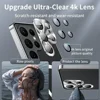 For Samsung Galaxy S23 Ultra Plus Luxury Metal Bezel Drop Resistant Back Cover Aluminum Alloy Frame Translucent Matte Back Coque 3