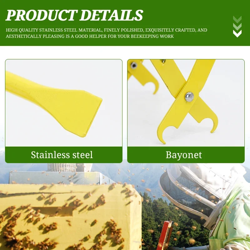 Bee Hive Frame Holder Honeycomb Spleen Lifter Capture Grip Precise Beehive Clip Stainless Steel Tightening Beekeeping Tool