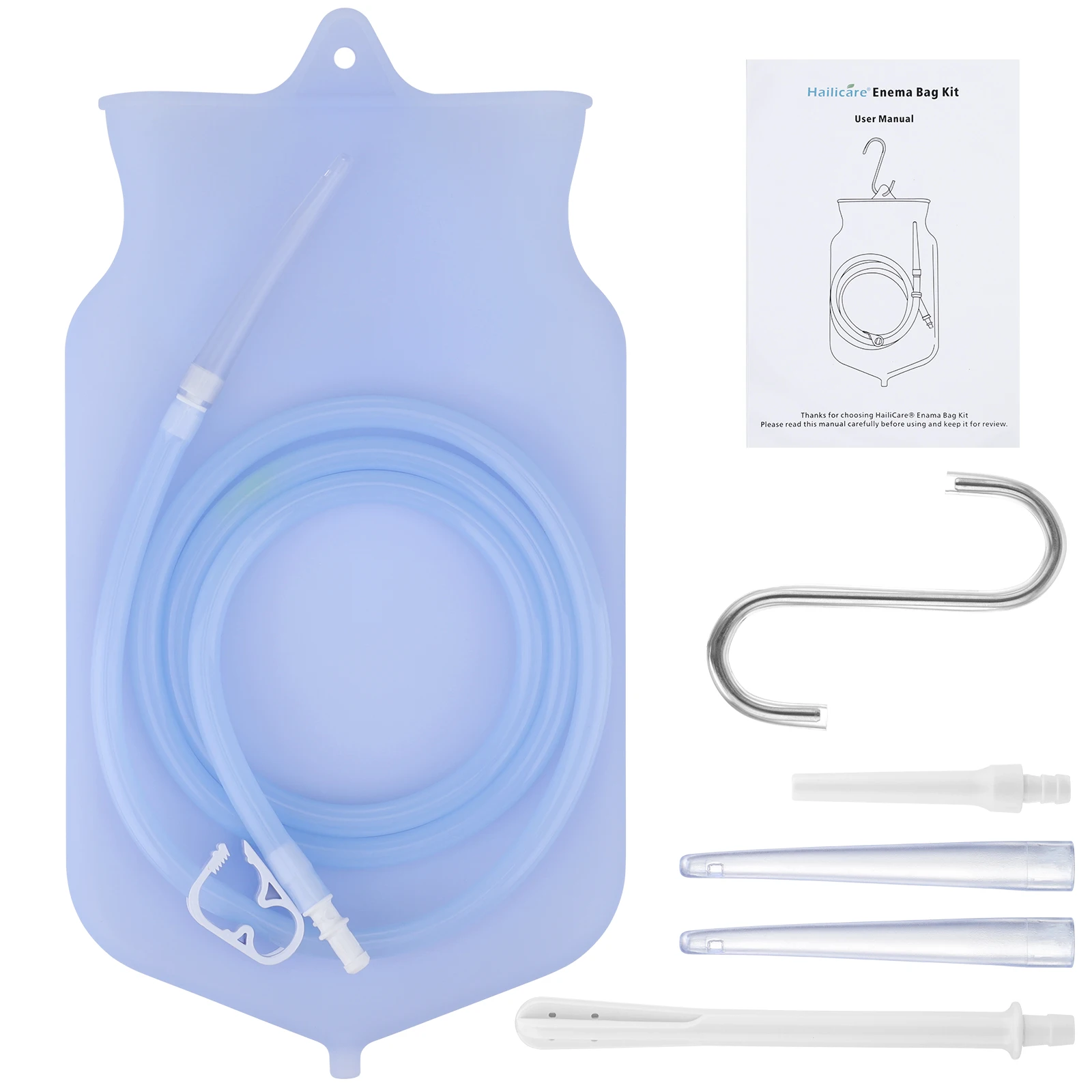 Reusable Enema Bag Kit 2L Silicone Tube Water Colon Vaginal Anal Cleansing Bags Feminine Hygiene Flushing Cleaner Health Care