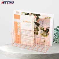 Stationery Organizer Notebook Stand Rack 3-Layer Metal Iron Mesh Holder For Magazine Document File Book Rack Organizer Office 5