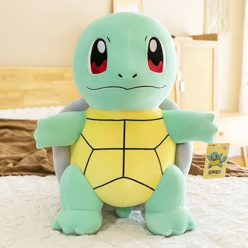 Squirtle 봉제 인형 큰 크기  플러시 장난감 Kawaii 인형 장난감 귀여운 거북이 베개 소년 소녀를위한 크리스마스 선물 장난감