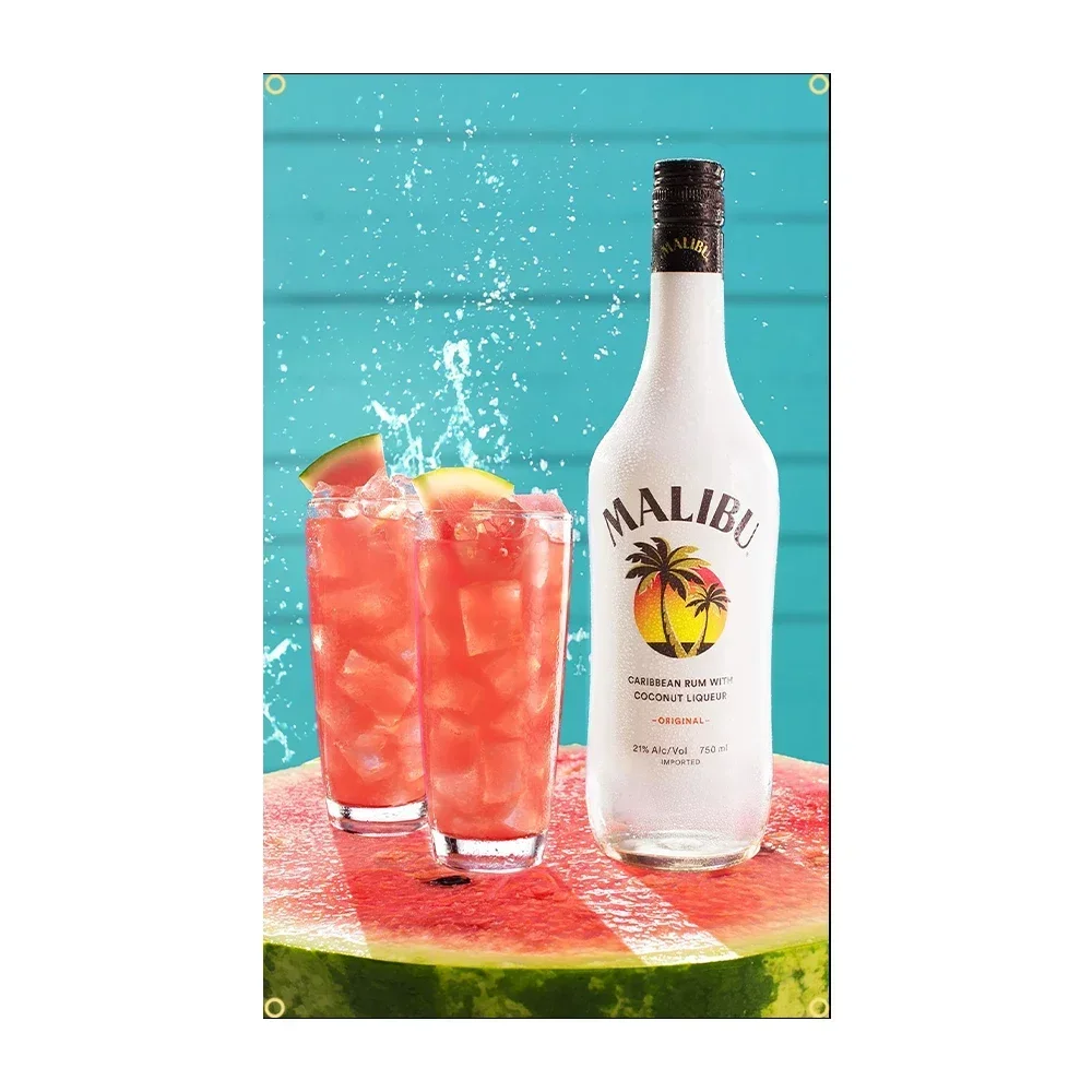 

90x150CM 3X5FT Malibus Flag Polyester Printed Wine Banner For Decor