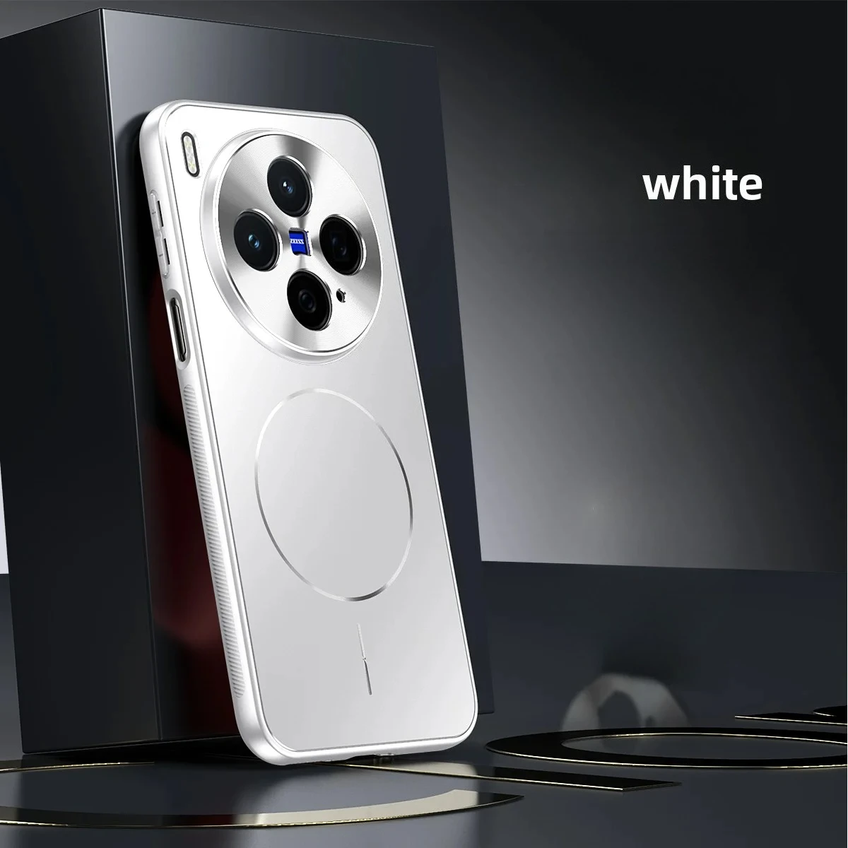 Matte Plating Magnetic Shockproof Phone Case with Metal Lens Protection