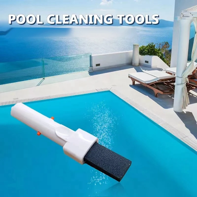 Pool Pumice Stone With Handle Pumice Sticks Stone Accessories For Cleaning Toilet Bowl,Bath, Kitchen, Pool