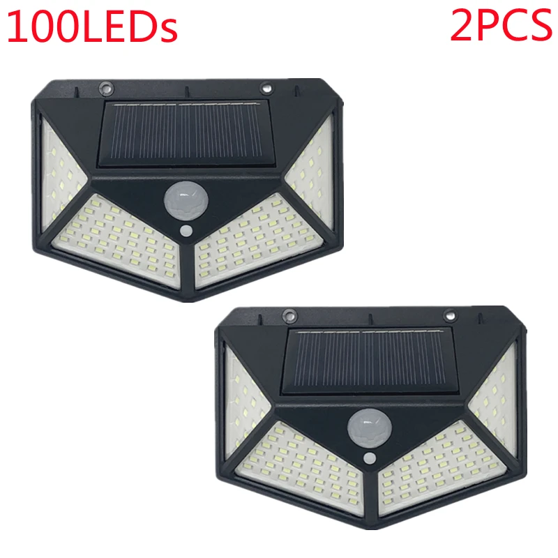 100/144 LED Solar Lamp Outdoor Waterproof Solar Powered Spotlights PIR Motion Sensor Street Light for Garden Decoration 3 Modes solar ground lights Solar Lamps