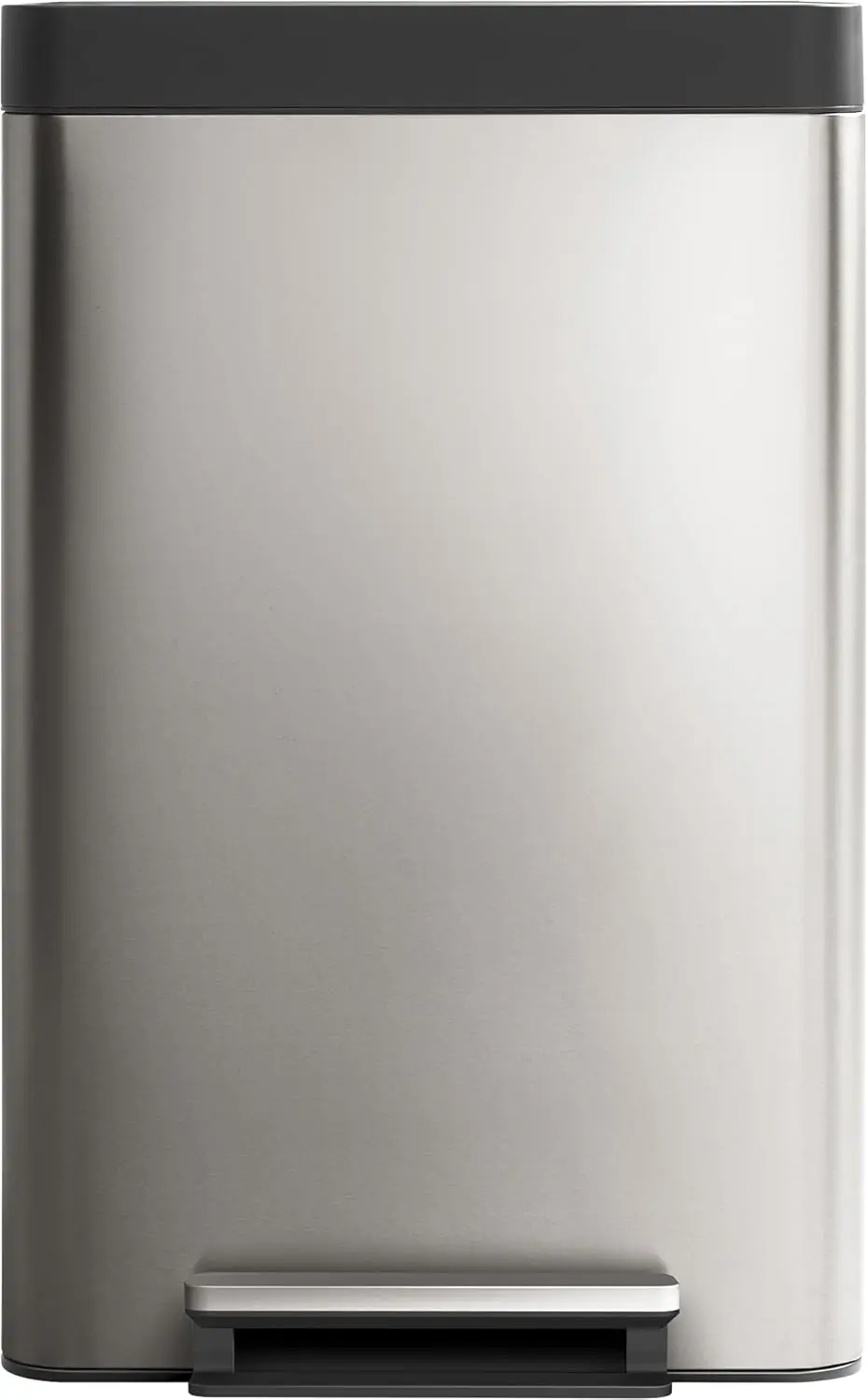 19 Gallon Kitchen Trash Can with Dual Compartments for Recycling, Odor Control, Stainless Steel, Silver, 70 Liters Total