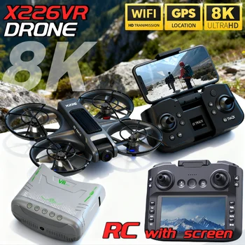NUOVO per Droni Mini X226VR/X226 Originali, Elicottero Telecomandato Professionale 8K, Quadricottero RC con Schermo, Giocattolo Regalo
