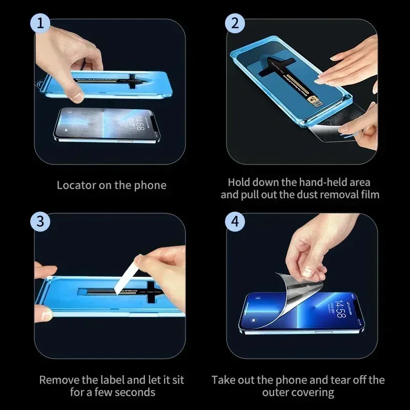 5-Pack HD Tempered Glass Screen Protector with Easy Install & Auto-Dust Removal Kit