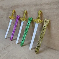 children's sword Plastic Sword Stage performance weapons Shangfang Sword Children's Toy Gold Green Blue Red 1