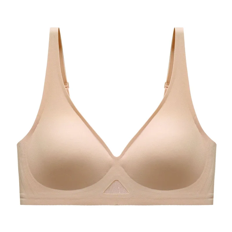 New Markless Girl Bra Gathered Sports Beautiful Back Women's Underwear Soft Skin-friendly and Adjustable Women's Bra