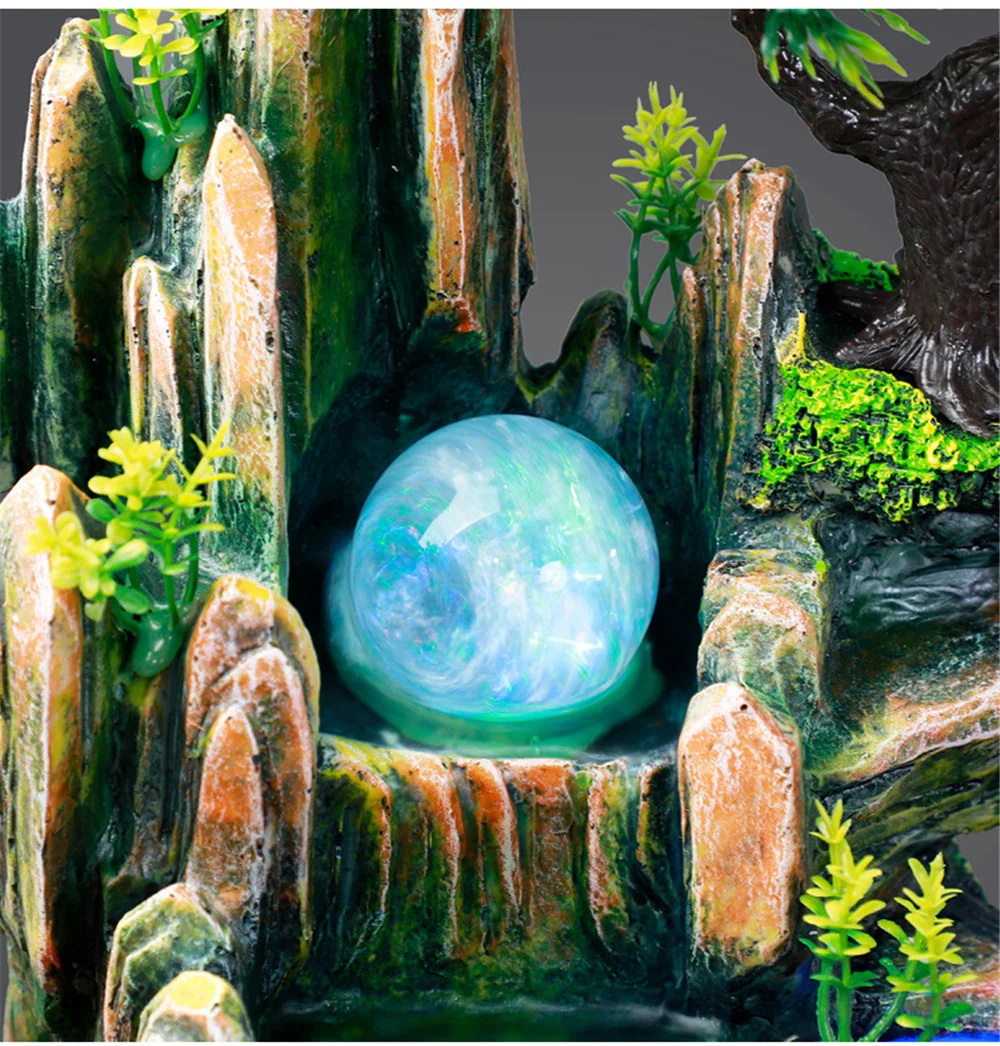 デスクトップ噴水 リラクゼーション滝噴水屋内水機能魚タンク家庭や