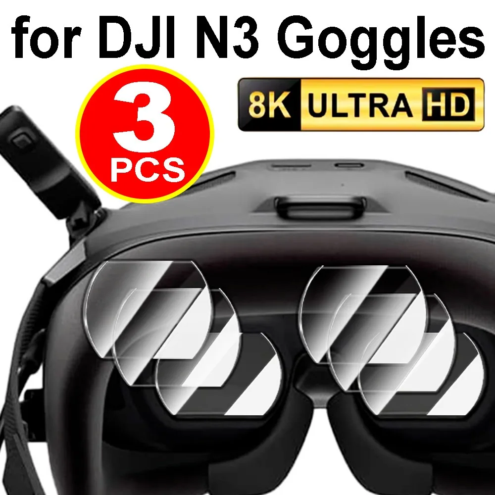 DJI 고글 N3용 1-5세트 강화유리 스크린 보호필름, DJI N3 AR HD ..