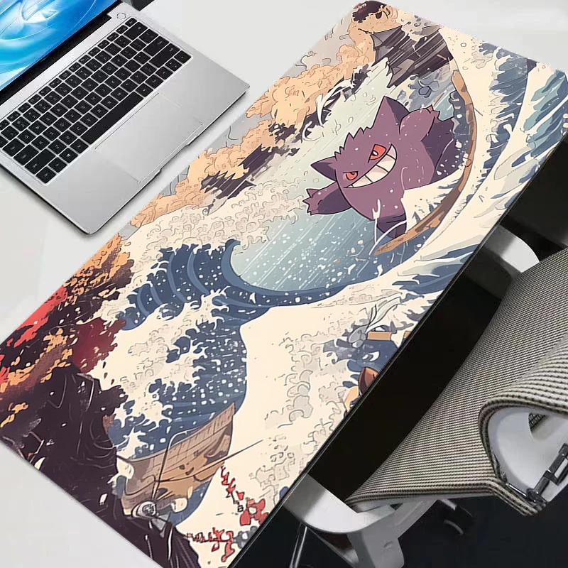 Large Mouse Pads P-pokemon Gengar Desk Gaming Mousepad with Stitched Edges and Non-Slip Rubber Base Extended 900x400 Mouse Pad 6