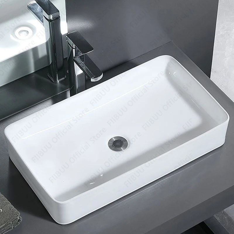 Ceramic Table Sink Countertop Wash Basin Bathroom Balcony Above Counter Vessel Sink Apartment Lavatory Vanity Sink Basin Bowl 3