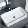 Ceramic Wash Basin Countertop Bathroom Balcony Table Sink Rectangular Above Counter Vanity Sink Apartment Lavatory Vessel Sink 2