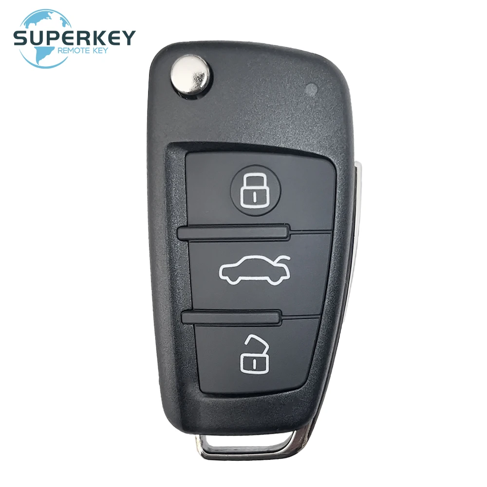 Audi Emblem Schlüssel Ersatz-Klappschlüsselgehäuse Für Audi A2 A3 A4 A6 A8 TT – 3 Stück Inkl. CR2032 Batterie Audi A6 C8 Schlüssel
