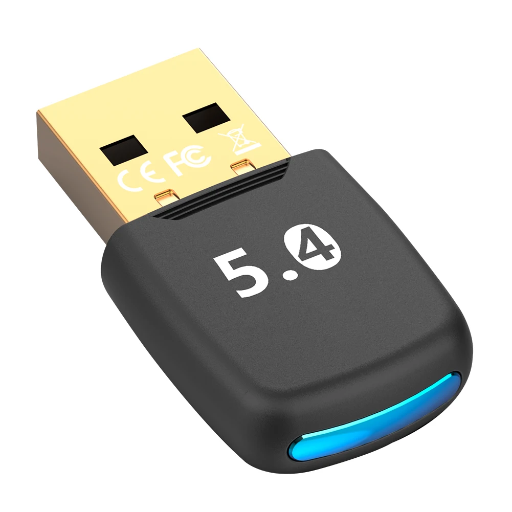 USB 블루투스 호환 5.4 어댑터, 오디오 송신기, 리시버 드라이버 프리, PC 노트북 무선 스피커용