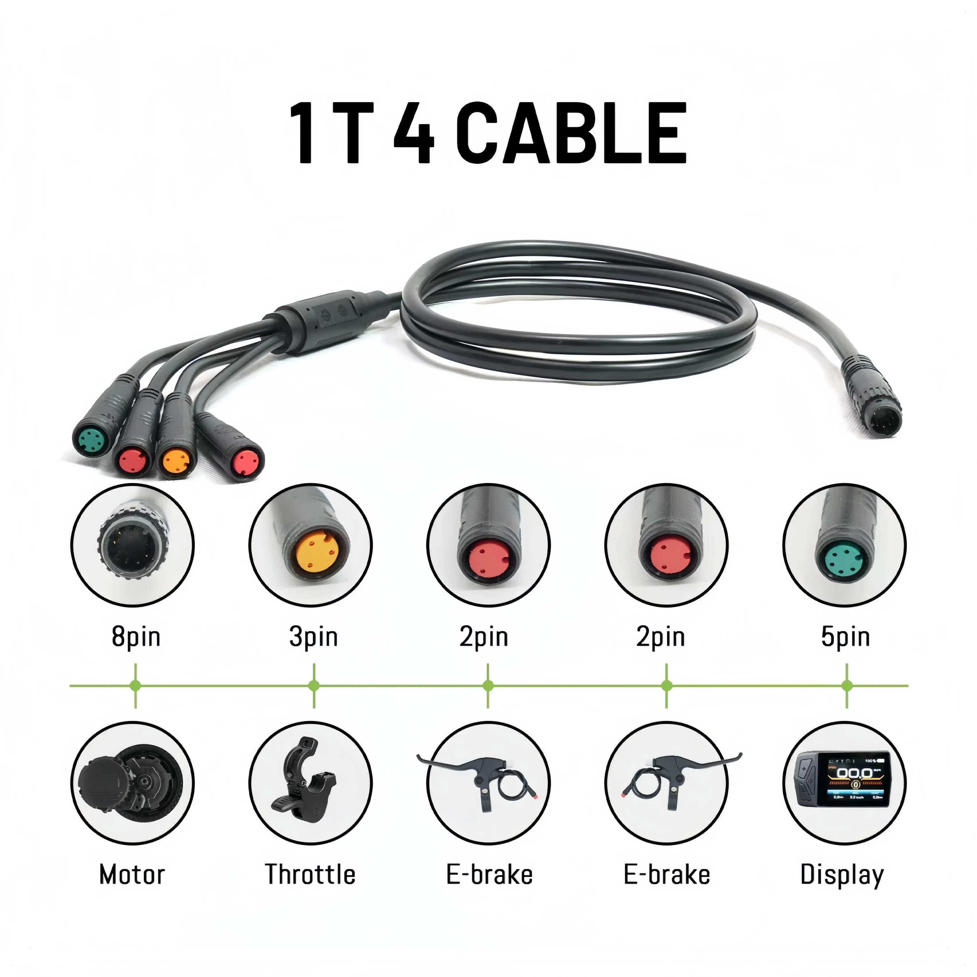 통성 TSDZ16 48V 1000W 전기 자전거 미드 드라이브 모터 개조 키트 (B02N-U 블루투스 LCD 컬러 디스플레이 포함, BB 68-73mm 호환)