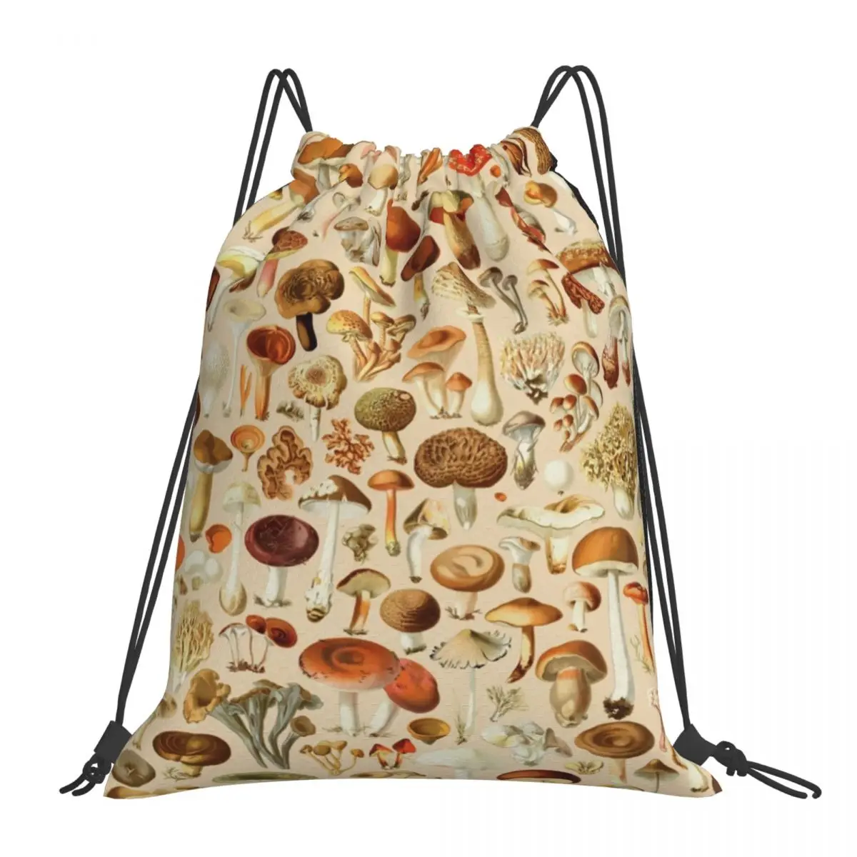 

Винтажные дизайнерские коллекционные рюкзаки в виде грибов, многофункциональные портативные сумки на шнурке, сумка на шнурке с карманами, спортивные сумки для книг