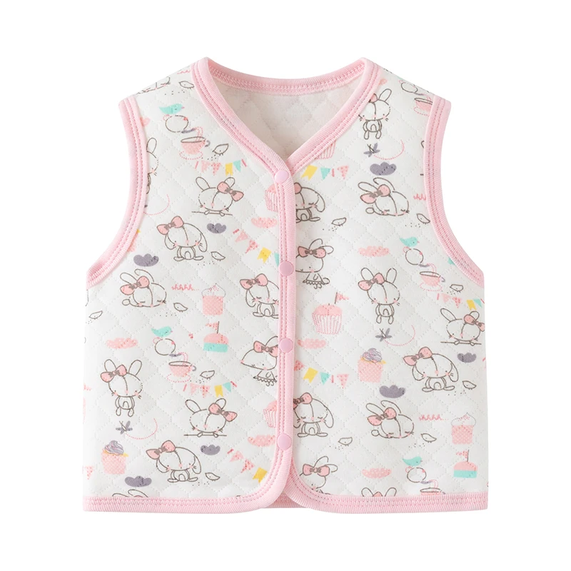 Baby Vest Autumn and Winter Quilted Baby Vest Pure Cotton Warm Newborn Clothes for Boys and Girls