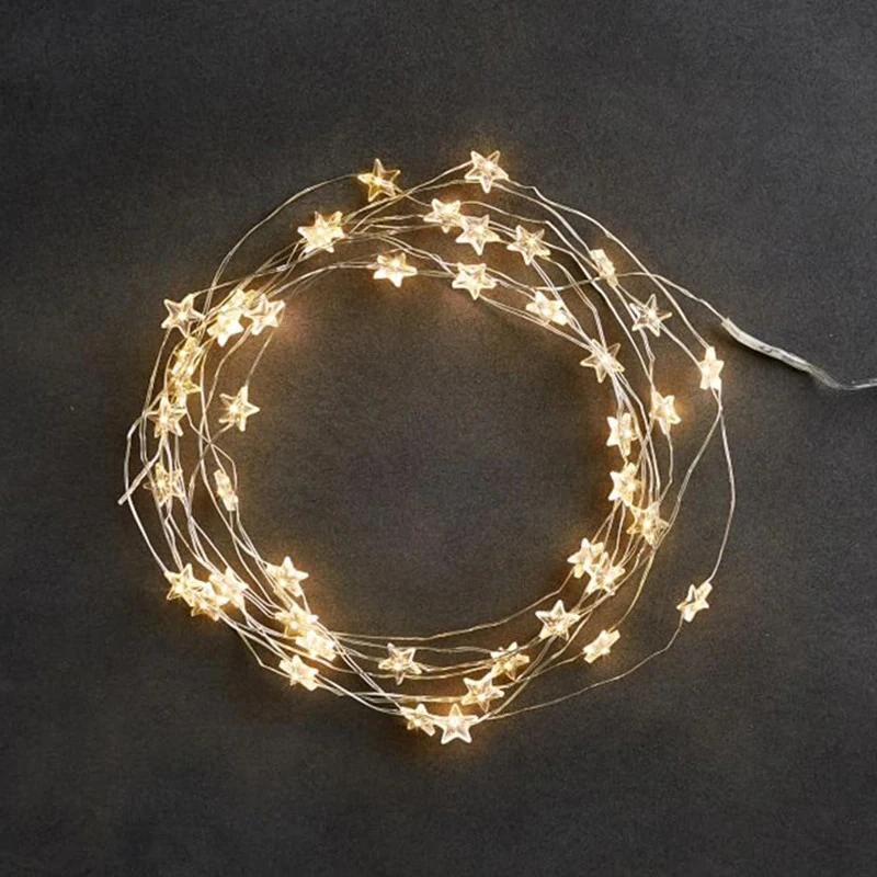 Tanie 2m/4m/6m gwiazdy Fairy oświetlenie do sypialni String zasilany z baterii sklep