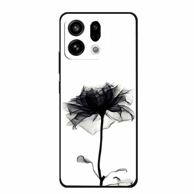 Sleek Black Silicone Soft Back Phone Case