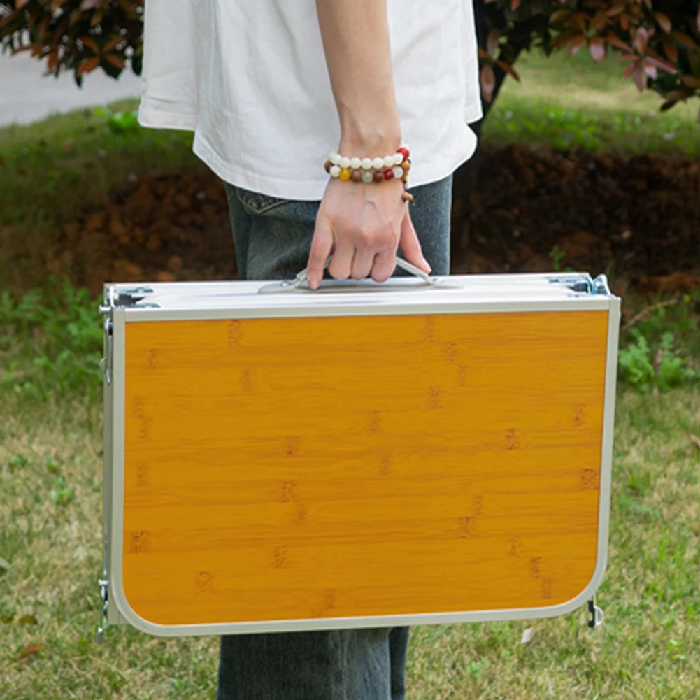 Folding Camping Table 3 Fold with Handle Lightweight Camp Tables Portable Outdoor Table for Outdoor Cooking BBQ Party Travel