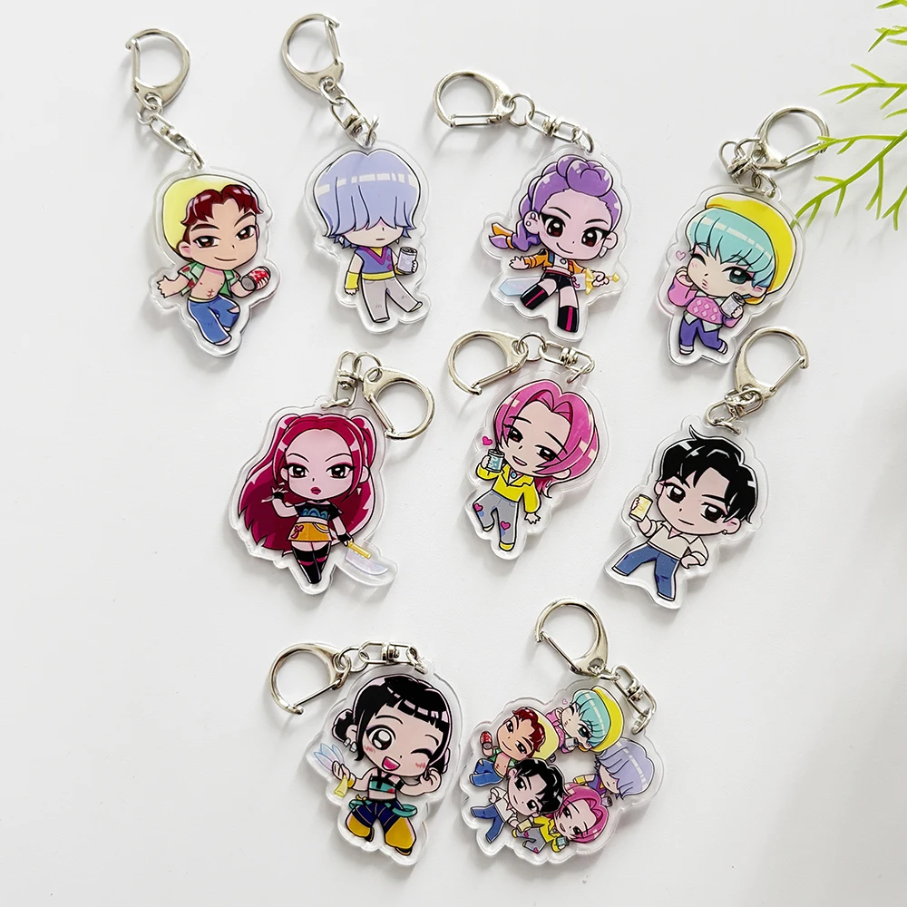 Funatics Keychain 9pcs Kpop Demon Hunter Acrylic Keychain Set Rumi Zoey Mira Jinu Baby ...