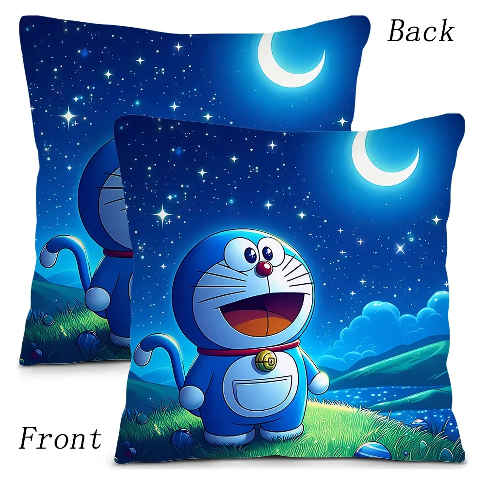 Anime For D-Doraemons Kawaii Pillow Covers Cartoon Sofa Decorative Home Double-sided Printing Short Plush Cute Cushion Cover