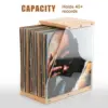 Vinyl Record Storage, Vinyl Record Album Holder, Box Case Crate, Desktop Acrylic & Wooden LP Record Crate, Holds to 40+ Records 3