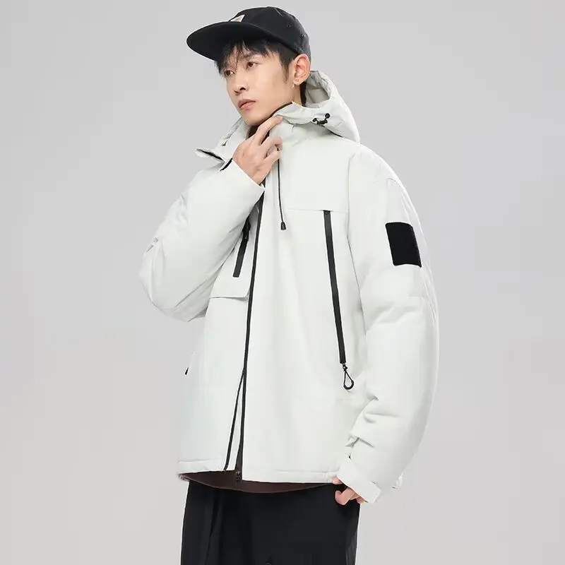 2024 Winter New Couple Outdoor Climbing Hooded Cotton-Padded Jacket Windproof Waterproof Warm Padded Jacket For Men And Women