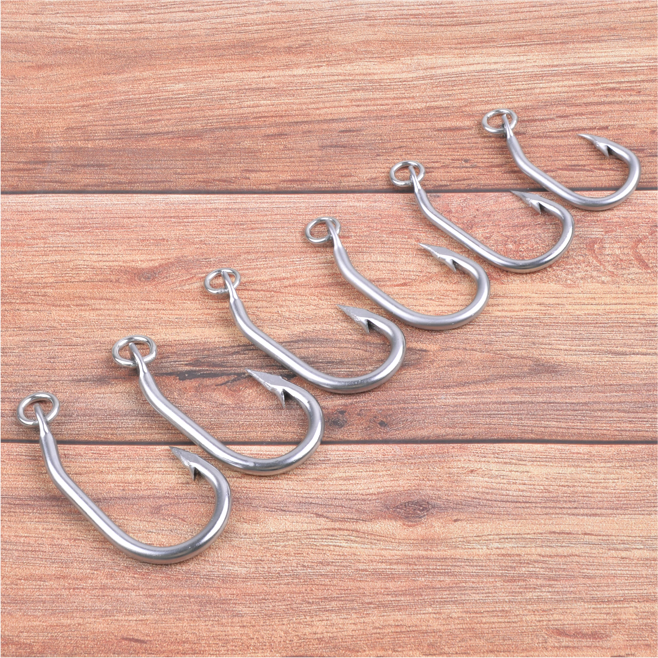 Ganci Da Pesca 5 Pezzi Gancio In Acciaio Inox Per Pesca In Mare - Foto 4