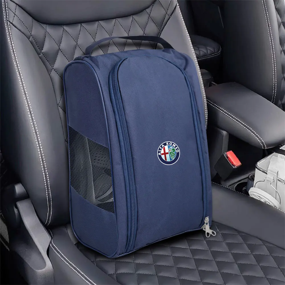 Borsa Portaoggetti con Logo Auto per Alfa Romeo Giulia, Stelvio, Giulietta, Tonale, Mito 157 149, Accessori Auto - immagine 4