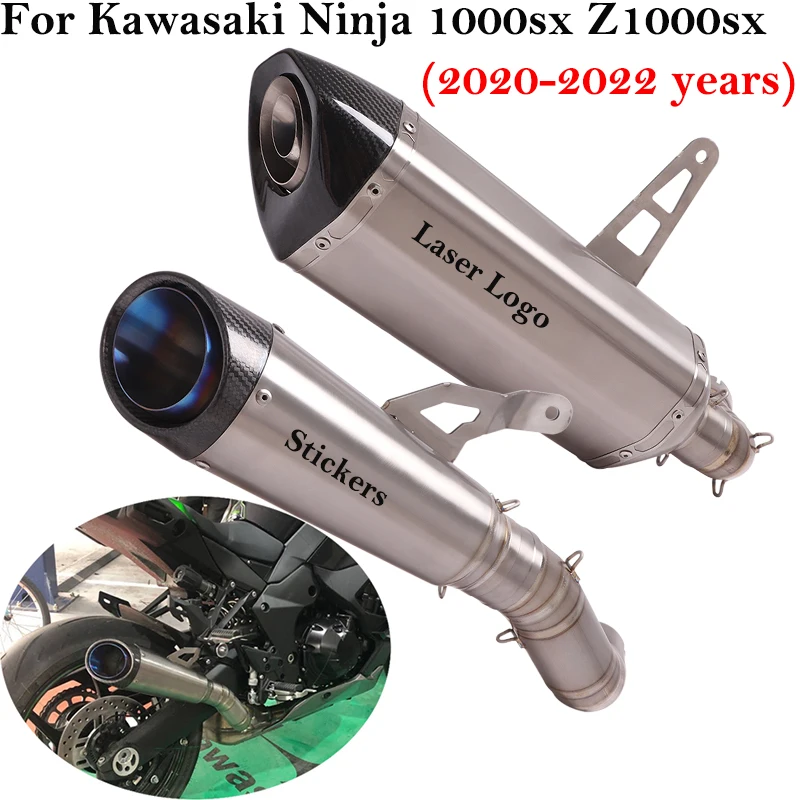 

Titanium Alloy For Kawasaki Ninja 1000sx Z1000sx Motorcycle Exhaust System Slip On Modified Middle Link Pipe Muffler 2020 2021